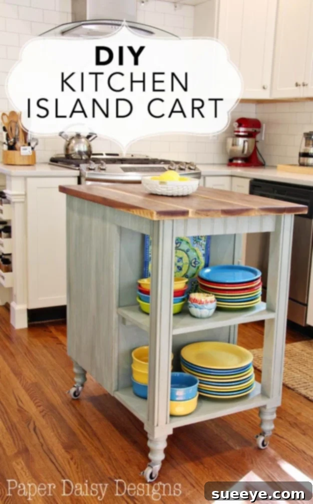 DIY Kitchen Makeover - Kitchen Island Cart