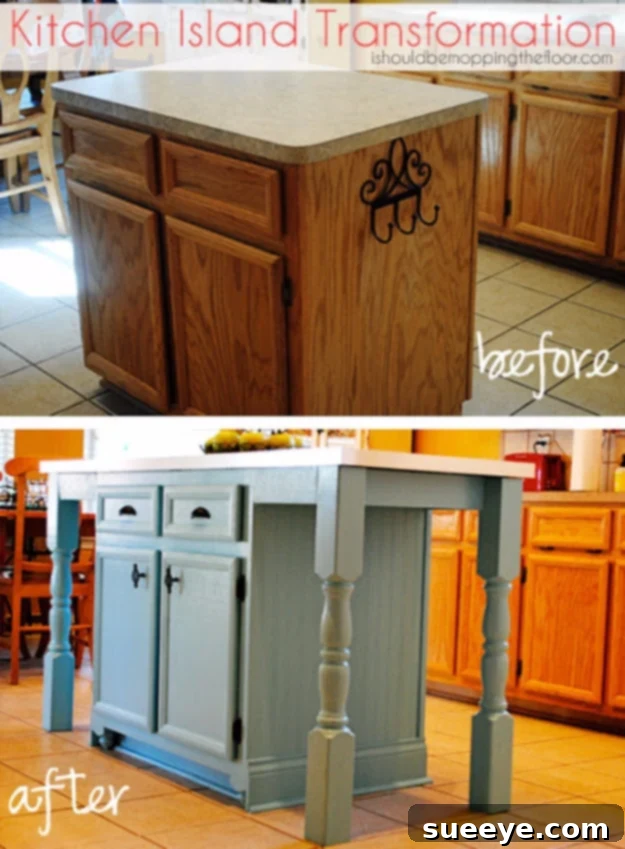 DIY Kitchen Makeover - Island Transformation