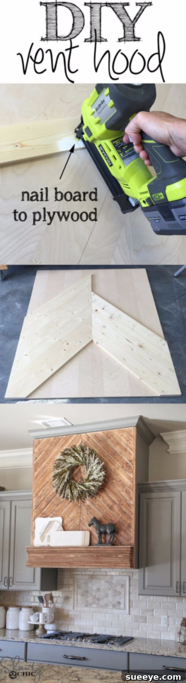 DIY Wooden Range Hood Design DIY Kitchen Makeover - Wooden Vent Hood Build