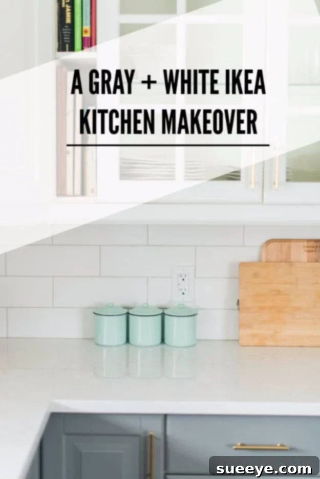 Classic Gray and White Kitchen Design DIY Kitchen Makeover - Gray White IKEA Kitchen