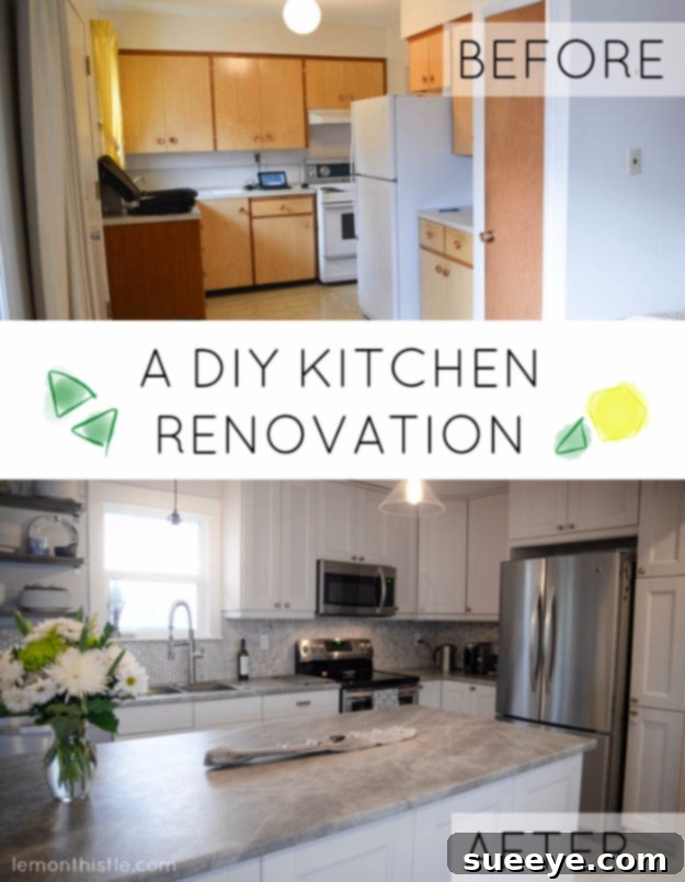 DIY Kitchen Renovation Before After DIY Kitchen Makeover - Full Renovation