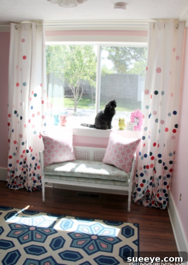 Confetti Drapes Tutorial Confetti Drapes Tutorial for playful and vibrant window decor