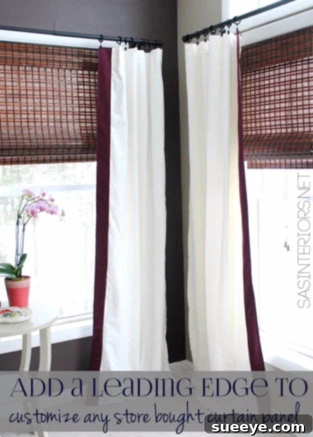 Add A Leading Edge To Store Bought Curtains Add a leading edge to store-bought curtains for a custom look