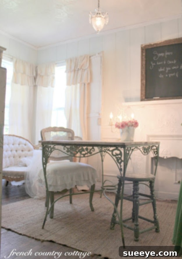 Double Ruffle Drop Cloth Panels Double Ruffle Drop Cloth Panels for rustic-chic window decor
