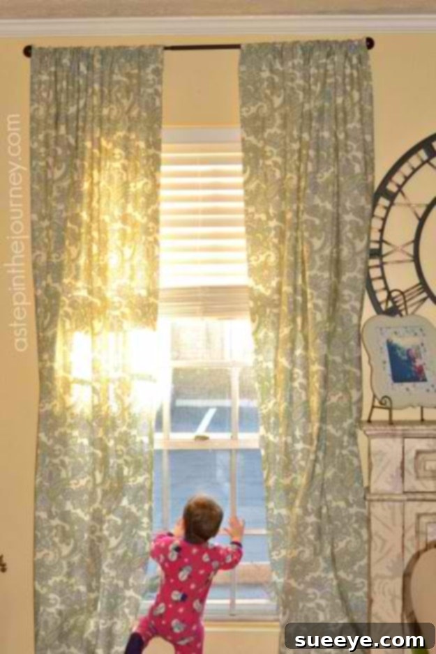 Fabulous Curtain From A Twin Size Sheet Fabulous Curtain From A Twin Size Sheet, an affordable DIY