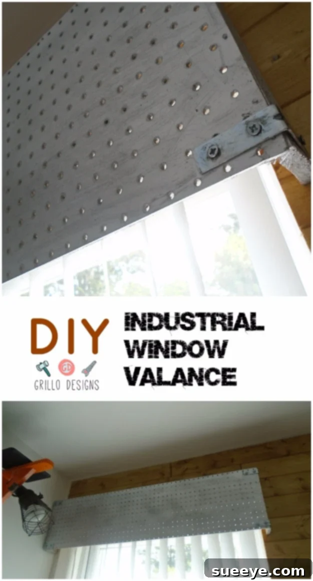 DIY Industrial Window Valance DIY Industrial Window Valance for an edgy, urban look
