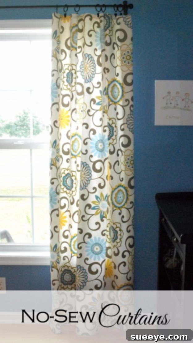 No Sew Curtains No Sew Curtains for quick and easy window decor