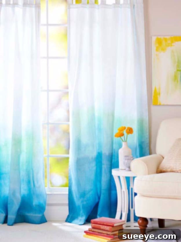 Elegant Ombre Drapes Elegant Ombre Drapes with a gradient color effect