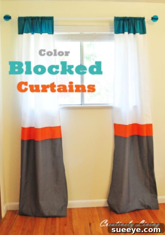 Color Blocked Curtains Color Blocked Curtains for a bold, modern statement