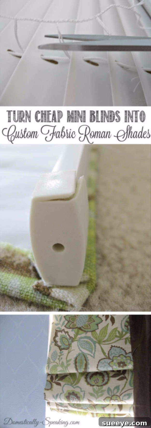 Mini Blinds Makeover Mini Blinds Makeover for updated and stylish window treatments