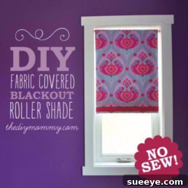 No Sew Fabric Covered Roller Shade No Sew Fabric Covered Roller Shade for a customized window look