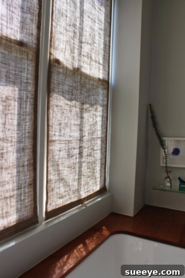 Easy Burlap Shades Easy Burlap Shades for rustic and natural window decor