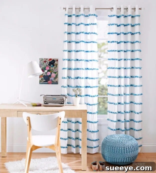 Playful Pom Pom Pep-Up Curtains Playful Pom Pom Pep-Up Curtains to add color and whimsy