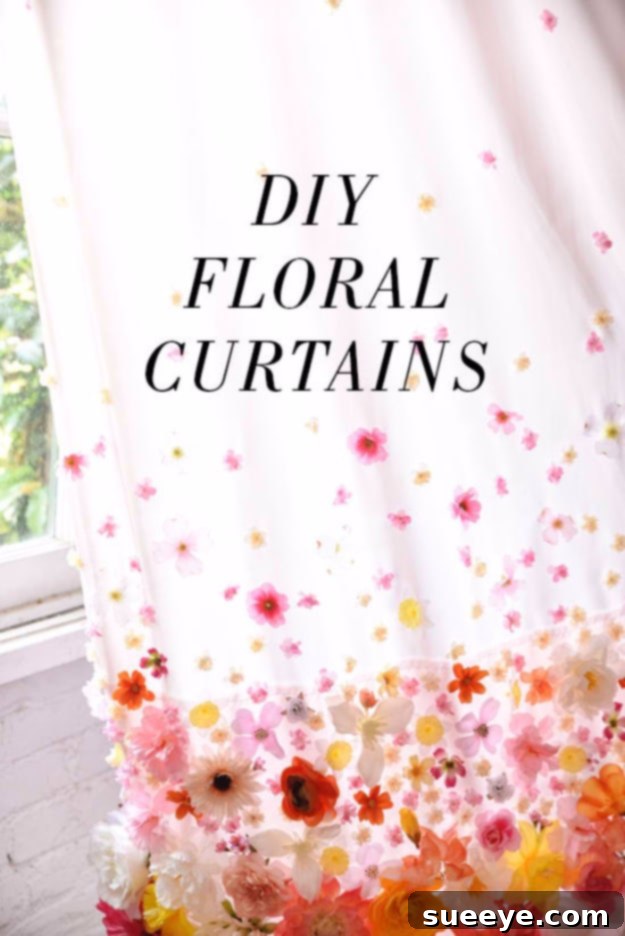 DIY Floral Curtains DIY Floral Curtains for a fresh, garden-inspired look