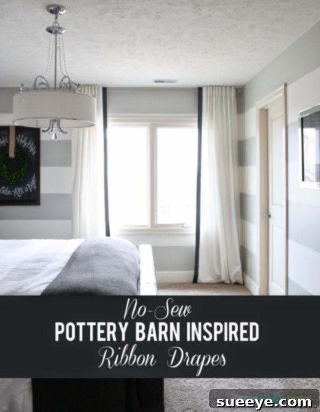 Pottery Barn Inspired Ribbon Drapes Pottery Barn Inspired Ribbon Drapes for a luxurious, custom feel