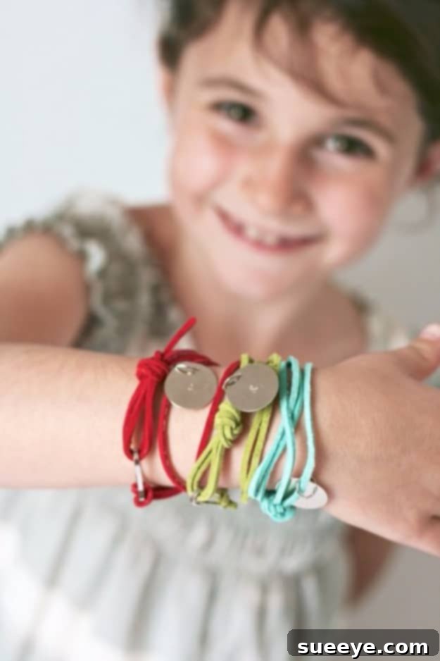 DIY stamped friendship bracelets as a personalized gift idea