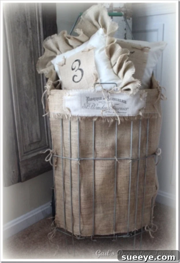 DIY vintage wire shopping cart basket for decorative storage