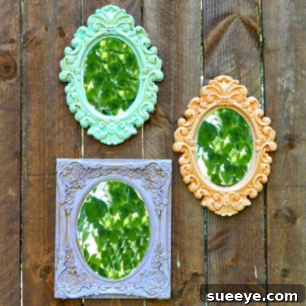 Creative dollar store frame makeovers with paint and embellishments