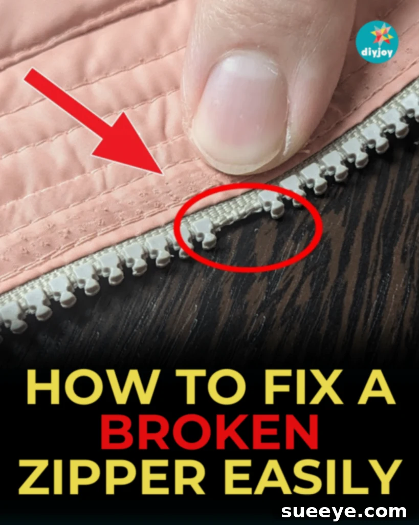 Quick and Easy Zipper Repair 2 How to fix a broken zipper easily | YouTube video tutorial shows how you can fiz a broken zipper at home