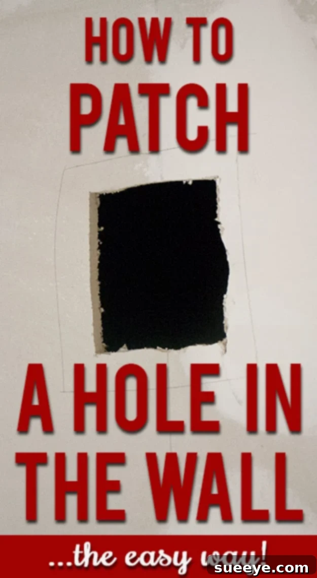 DIY Drywall Repair: Patching Wall Holes Instructions for how to patch a hole in the wall, a common DIY drywall repair project.