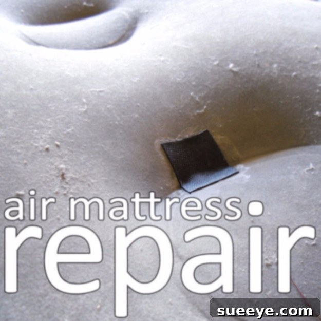 DIY Air Mattress Patching Step-by-step instructions for performing an air mattress repair to fix leaks.