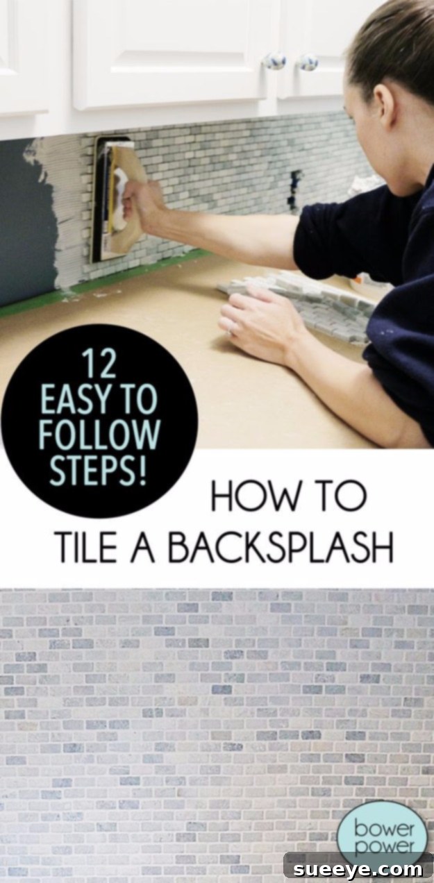 DIY Backsplash Tiling Guide DIY guide on how to tile a backsplash in kitchens or bathrooms.