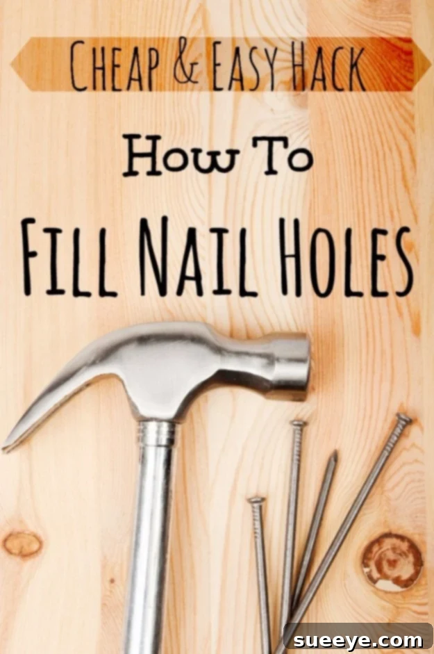 Budget DIY: Filling Nail Holes Tips for frugally filling nail holes in walls, an essential DIY prep for painting.