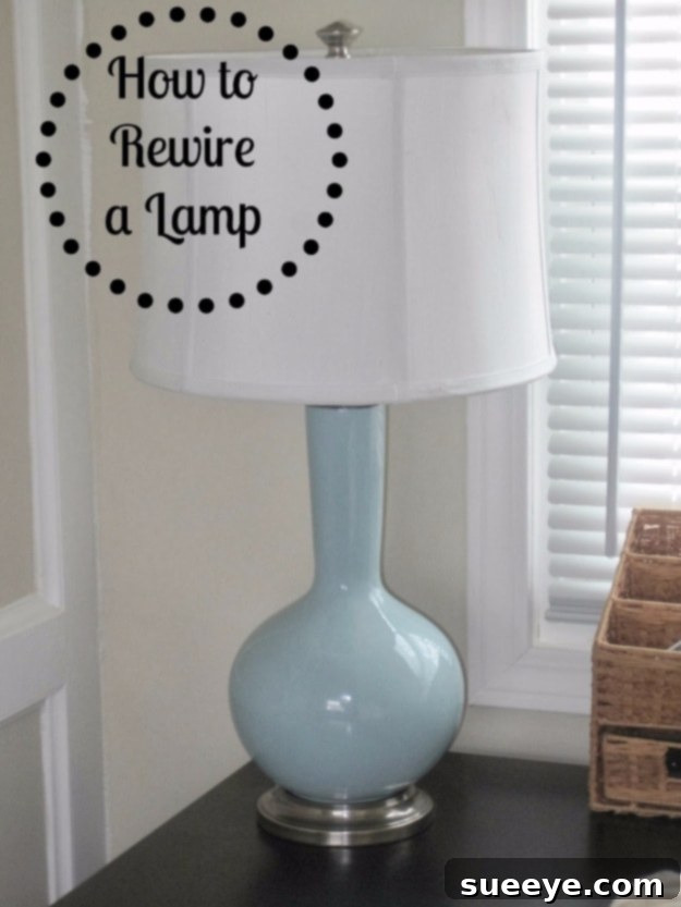 DIY Lamp Rewiring Tutorial Step-by-step DIY guide on how to rewire a lamp for repair or customization.