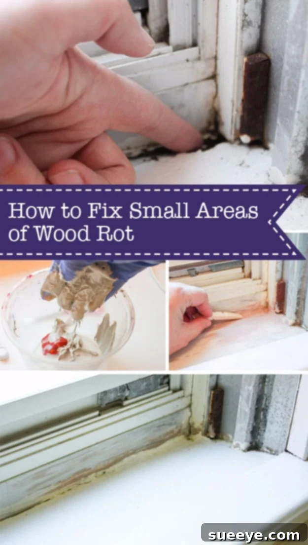 DIY Wood Rot Repair Guide Instructions for fixing small areas of wood rot, a crucial home maintenance task.