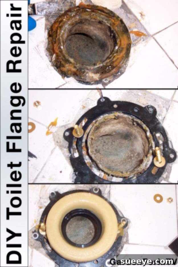 DIY Toilet Flange Repair Step-by-step DIY guide for toilet flange repair, preventing leaks and wobbling.