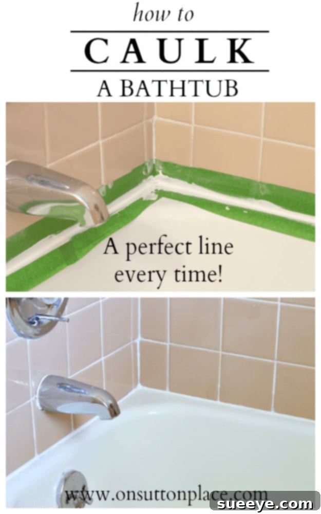 DIY Bathtub Caulking Guide Instructions on how to caulk a bathtub properly for a waterproof seal.