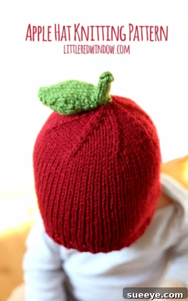 Cute Knitted Apple Hat - Perfect for Kids Adorable Knitted Apple Hat for Children