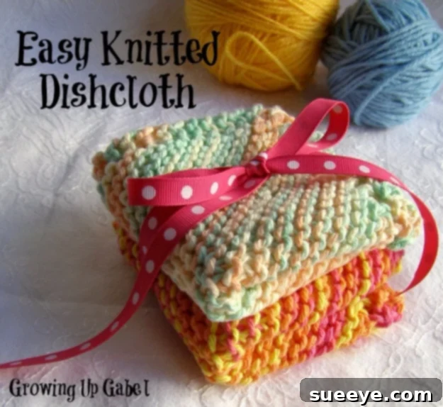 Handy Knit Dishcloth - A Quick and Useful Project Simple and Practical Knit Dishcloth Pattern