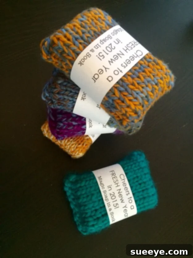 Handmade Knitted Soap Saver Bags - Eco-Friendly Bath Accessory Practical Knitted Soap Socks for Exfoliation