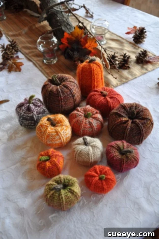 Handmade Knit Pumpkins - Perfect Autumn Home Decor Charming DIY Knit Pumpkins for Fall Decor