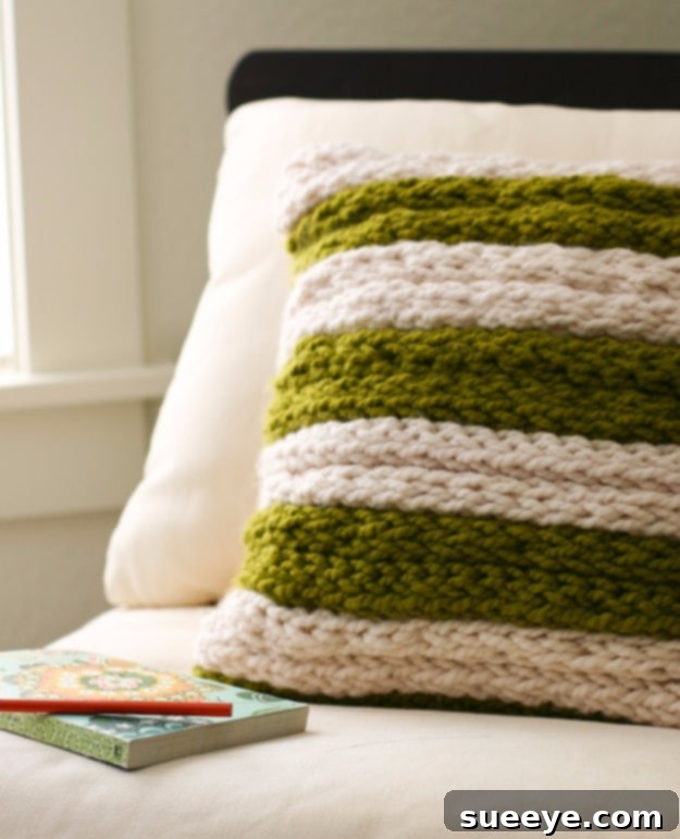 Handmade Chunky Finger Knit Pillow - Soft and Inviting Accent Cozy Chunky Finger Knit Pillow for Home Decor
