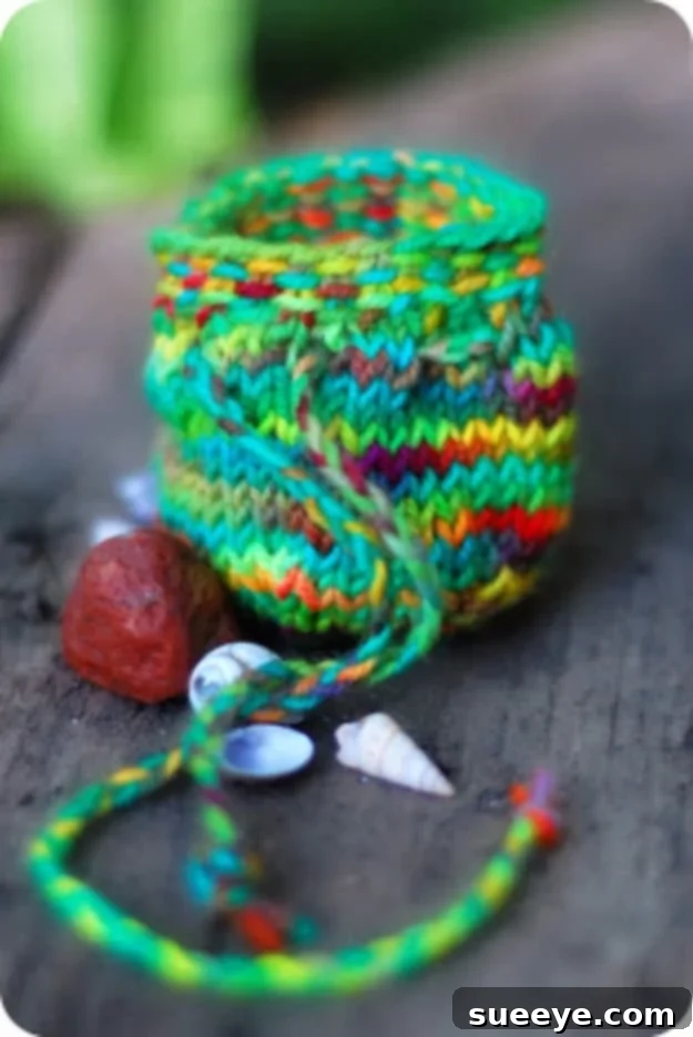 Handmade Treasure Pouch - Perfect for Little Keepsakes Small Knitted Treasure Pouch for Gifts
