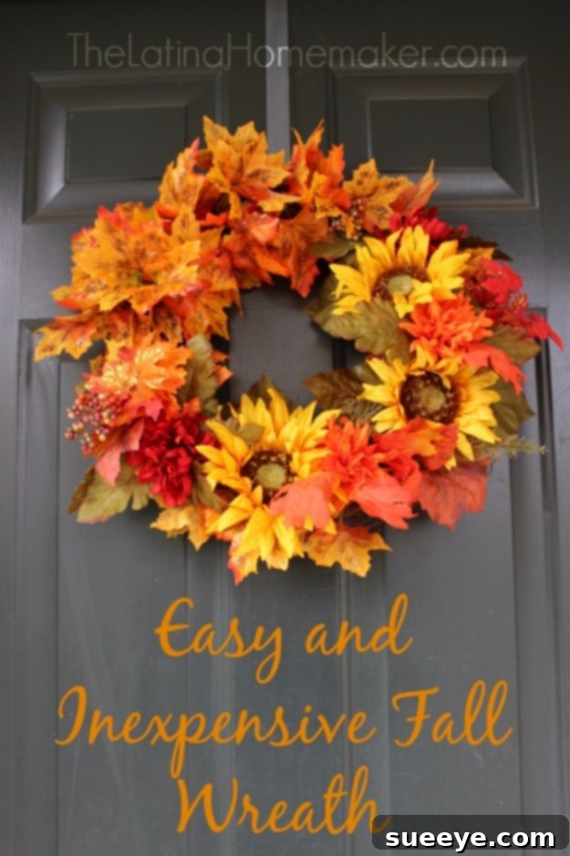 Inexpensive Autumn Wreath Craft Affordable & Easy DIY Fall Wreath Project