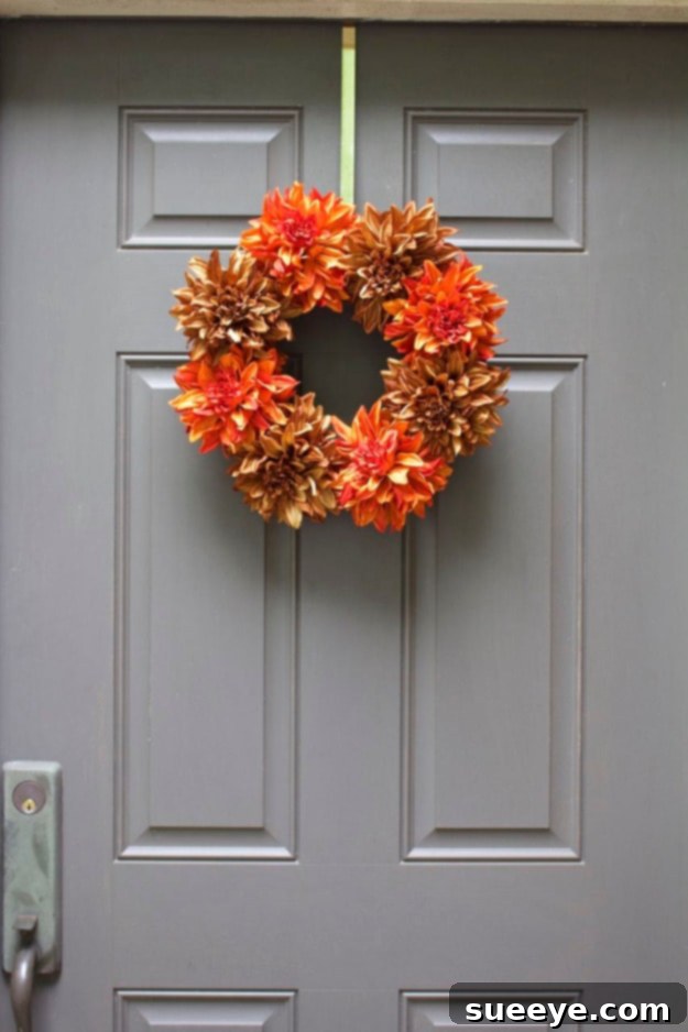 Minimalist Easy Autumn Wreath Simple and Elegant Easy Fall Wreath Design