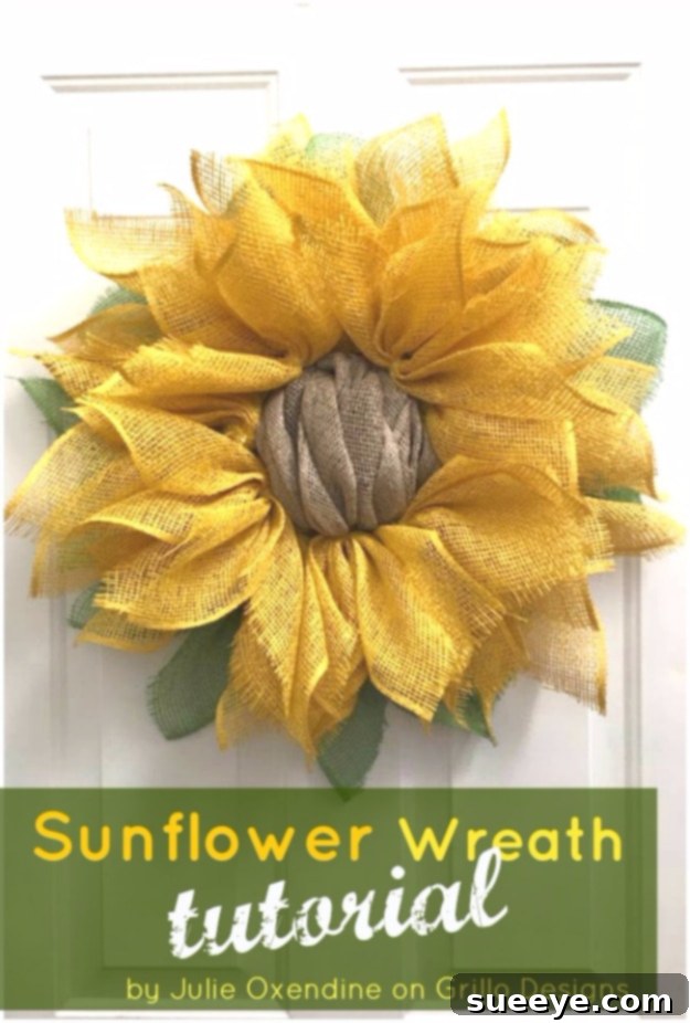 Handmade Sunflower Autumn Wreath Tutorial DIY Sunflower Fall Wreath for Bright Autumn Decor