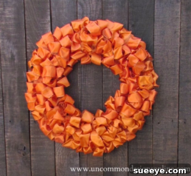 Colorful Ribbon Autumn Wreath Tutorial DIY Vibrant Ribbon Fall Wreath for Front Door