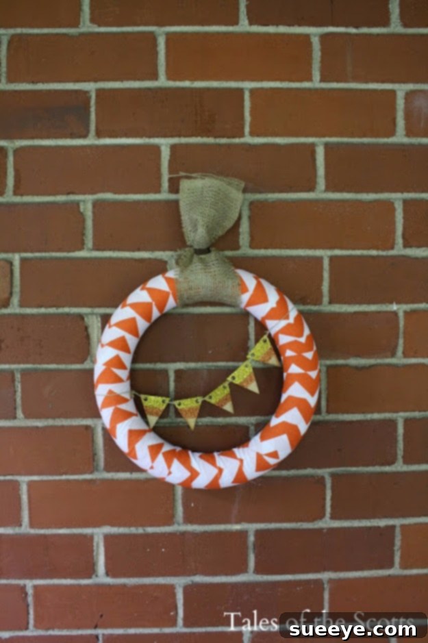 Whimsical Candy Corn Autumn Wreath Festive DIY Candy Corn Fall Wreath for Halloween