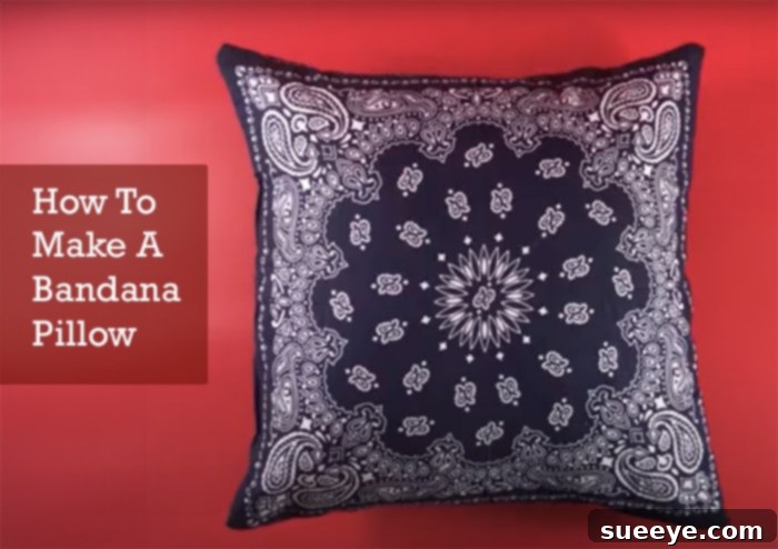 How to Make Bandana Pillows: Sew and No-Sew Options 2 DIY Bandana Pillow Tutorial | How to Make Bandana Pillows
