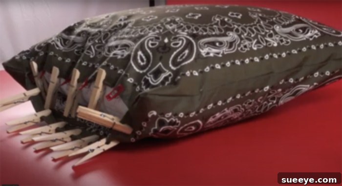 How to Make Bandana Pillows: Sew and No-Sew Options 12 Hand-stitching a Bandana Pillow Closed
