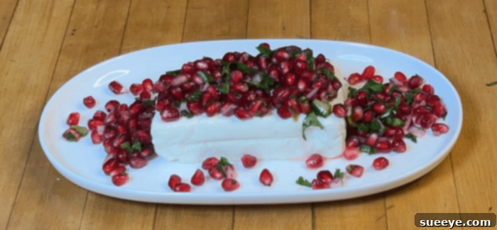 Tangy Pomegranate Salsa 3 Pomegranate Salsa Serving Idea for a Holiday Party Appetizer