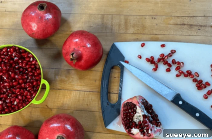 Tangy Pomegranate Salsa 5 How to Seed a Pomegranate Quick and Easy Method