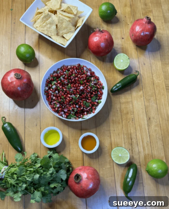 Tangy Pomegranate Salsa 9 Delicious and Vibrant Pomegranate Salsa, Perfect for Dipping or Topping Dishes
