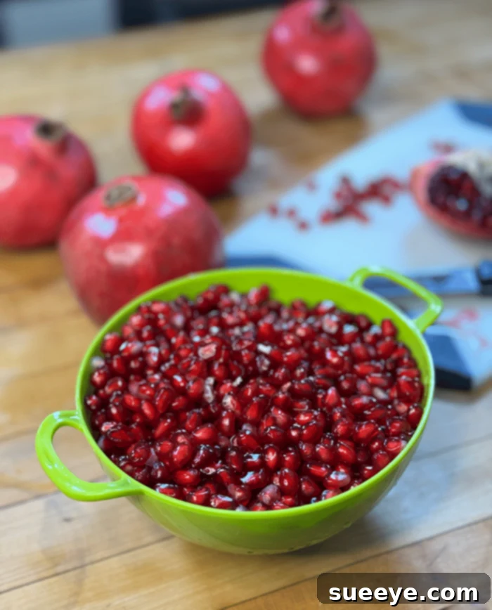 Pomegranate Peeling: The 60-Second Method 2 Pomegranate ready for peeling