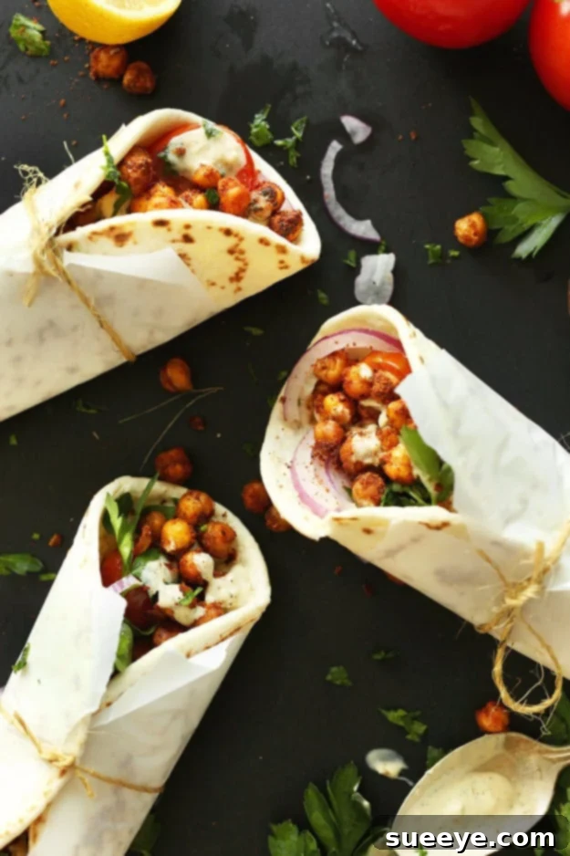 Chickpea Shawarma Sandwich - Vegan Lunch Idea Flavorful Chickpea Shawarma Sandwich, a delicious and easy vegan lunch or dinner recipe.