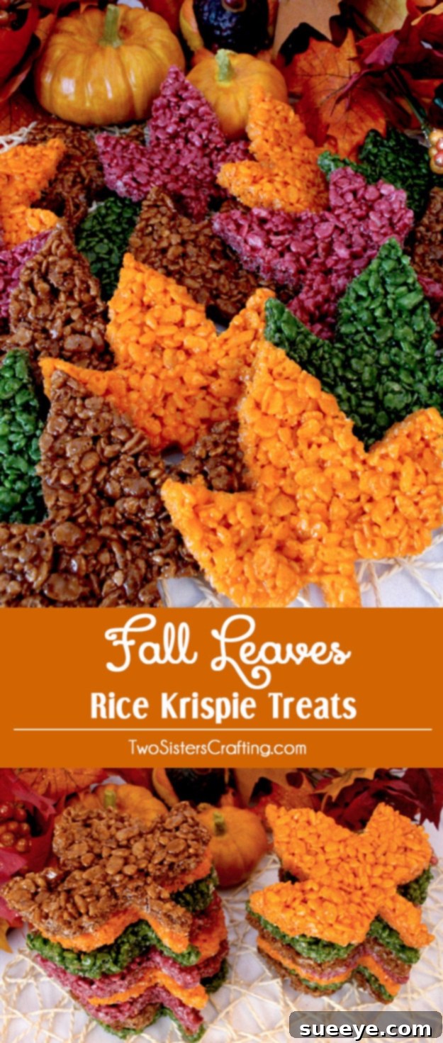 Fall Leaves Rice Krispie Treats - Kid-Friendly Fall Dessert Colorful Fall Leaves Rice Krispie Treats, a fun and easy no-bake dessert for autumn parties.